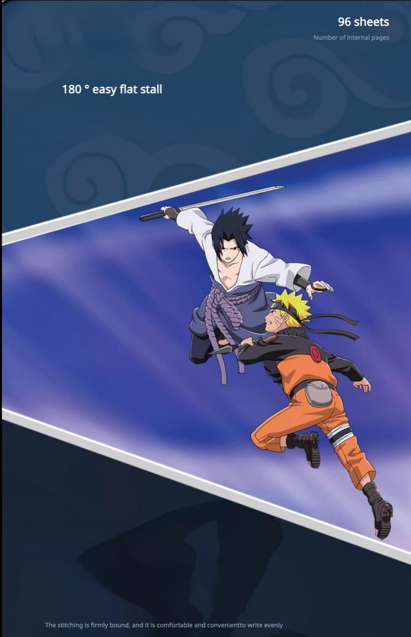 Naruto Notebook Thickened High-Quality Gift Box Student Cartoon Anime Leather Notebook Shippuden Deluxe Stationery Set
