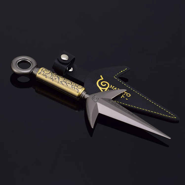Naruto Anime Merchandise: Fourth Hokage Flying Thunder God Kunai Shuriken Bearing Edition Metal Weapon Model Toy