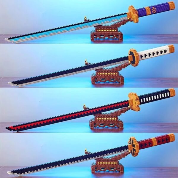 One Piece Zoro Yamato Sword Building Block Assembled Scabbard, Shusui, Sandai kitetsu, Wadou Ichimonji