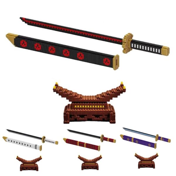 One Piece Zoro Yamato Sword Building Block Assembled Scabbard, Shusui, Sandai kitetsu, Wadou Ichimonji