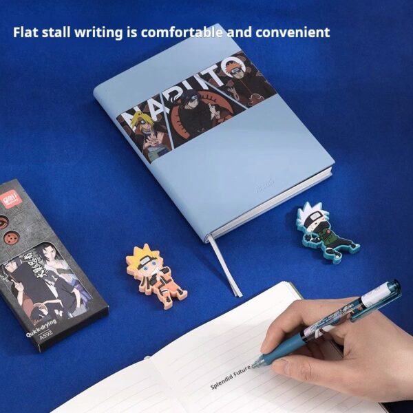 Naruto Notebook Thickened High-Quality Gift Box Student Cartoon Anime Leather Notebook Shippuden Deluxe Stationery Set