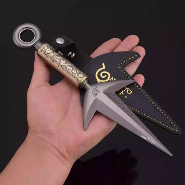 Naruto Anime Merchandise: Fourth Hokage Flying Thunder God Kunai Shuriken Bearing Edition Metal Weapon Model Toy