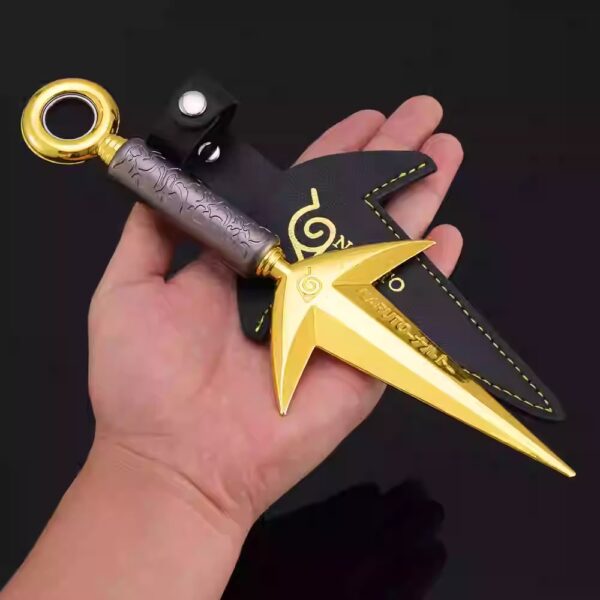 Naruto Anime Merchandise: Fourth Hokage Flying Thunder God Kunai Shuriken Bearing Edition Metal Weapon Model Toy