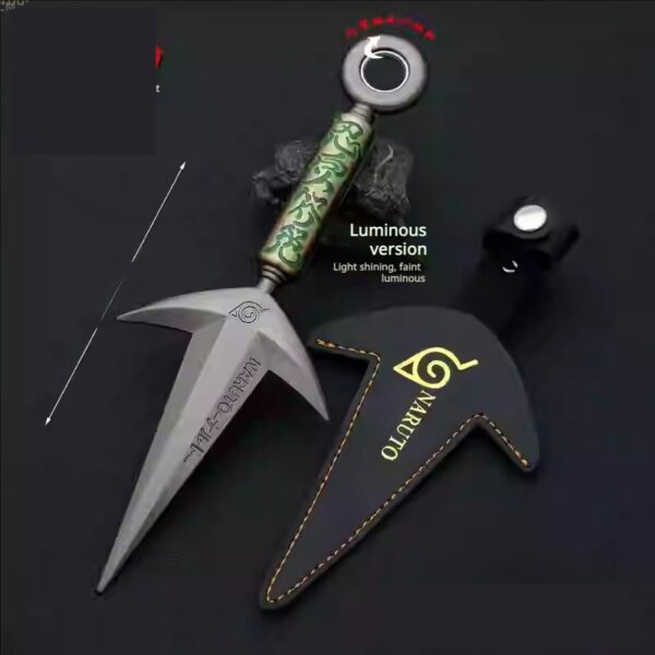 Naruto Anime Merchandise: Fourth Hokage Flying Thunder God Kunai Shuriken Bearing Edition Metal Weapon Model Toy